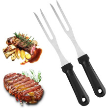 Meat fork, 2-piece meat fork, cooking fork, oven dish fork, meat fork made of stainless steel