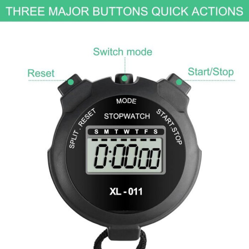 2-pack portable referee stopwatch, countdown sports stopwatch, children's running timer 2