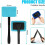 Car window cleaning tool, telescopic handle with 4 microfiber pads, for car windows 2