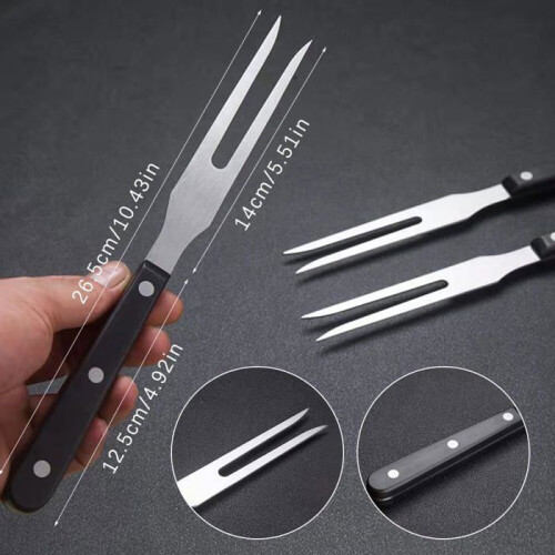 Meat fork, meat fork, cooking fork, oven dish fork, stainless steel meat fork 3-piece 1