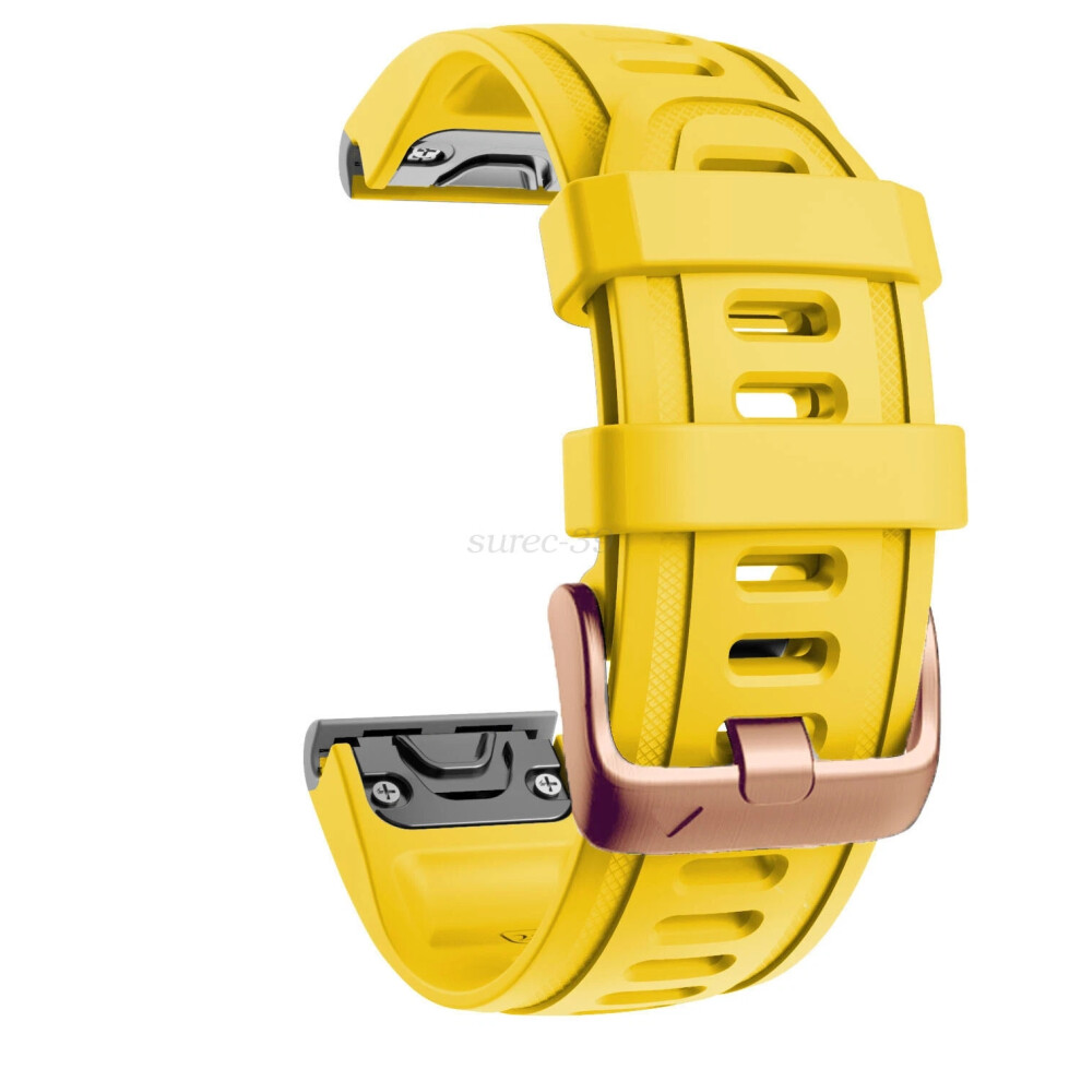 (Yellow) Soft Silicone 20Mm Quick Release Watch Band Wrist Strap For Garmin Fenix 7S 6S 5S Watch Easyfit Watch Wrist Band Fenix 6Spro 5Splus Yellow 6963793964956