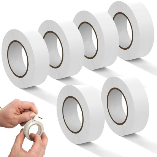 White electrical tape, 16mm x 15m, waterproof electrical insulation tape for wiring projects