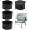 Round rubber protective caps for chair legs - diameter: 40 mm 1