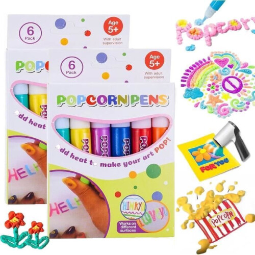 Magic inflatable pens, magic popcorn pens, magic bubble pens with color print, inflatable decorations, graffiti