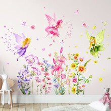 Wall stickers, flower and butterfly stickers, removable wall stickers for children's rooms