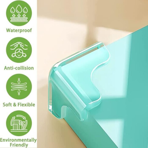 30-pack transparent baby safety table corner protectors, three different shapes 2