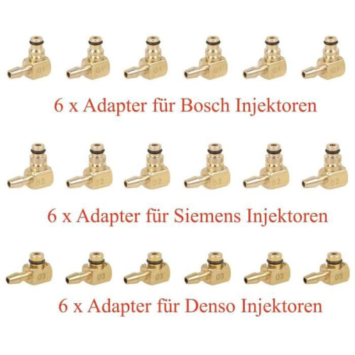 Common Rail Tester, 6-cylinder diesel return flow tester, Common Rail adapter test toolkit with 24 adapters 1