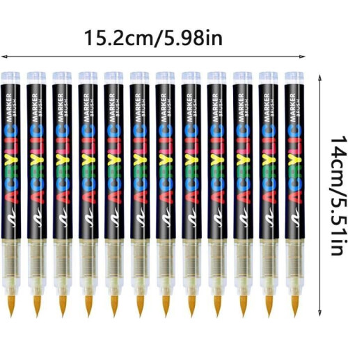 DC Pressure-free Liquid Acrylic Marker with Soft Tip - Pack of 12 1