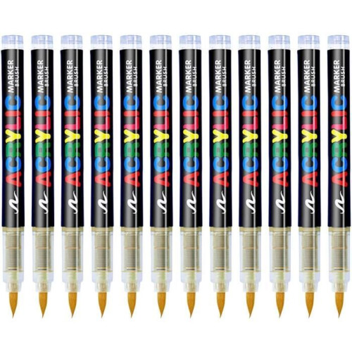 DC Pressure-free Liquid Acrylic Marker with Soft Tip - Pack of 12