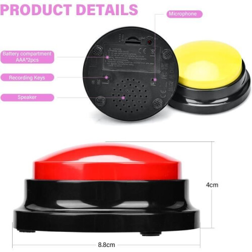 Parts for Dog Beeper, Recordable Beeper, Pet Communication Button, Pet Training Beeper 1