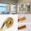 Adjustable PVC floor transition strip for door frame - Gold 2