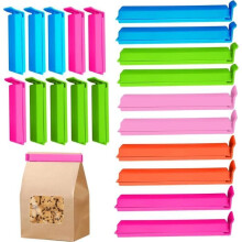 20 pcs food bag clips, colorful plastic bag clips