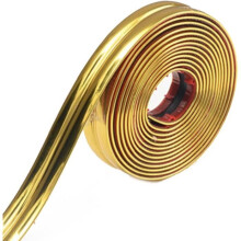 Adjustable PVC floor transition strip for door frame - Gold