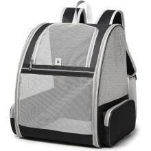 Cat and dog carrier backpack, travel bag up to 10 kg, breathable carrier with stand, walking bag