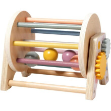 Wooden rolling drum, early educational toy, movement, wooden rattle, toy for sensory development of babies