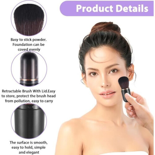 Retractable makeup brushes, travel brushes, blush brushes, fun brushes for liquid foundation 2