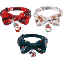 Christmas cat collars with bells, Adjustable Christmas cat collars, Christmas stocking wreath, Christmas bow