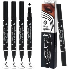 Double-ended liquid eyeliner pen, waterproof black liquid eyeliner pencil, tattoo tool