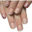 Nude Pink Glitter Square Snowflake Medium Length Full Cover False Nails (24 Pieces) 1
