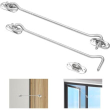 Pack of 2 stainless steel door hooks, door latch, exterior door latch, door lock