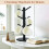Coffee cup holder with 6 hooks, cup holder tree, wooden cup holder, coffee cup tree with thick base, cup holder 4