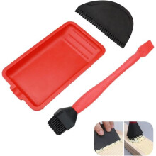 Wood glue rollers, 1 brush, 1 comb and 1 bowl, fast and even application for crafts and woodworking