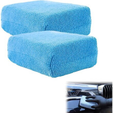 Absorbent microfiber anti-fog cloth for car mirrors and windows, absorbent sponge
