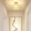 Retro industrial metal ceiling lamp with E26 fitting, creative golden interior lighting 2