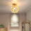Retro industrial metal ceiling lamp with E26 fitting, creative golden interior lighting 3