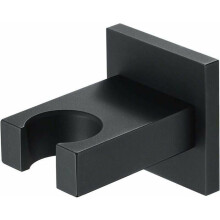 Practical square wall shower holder made of black brass for VHV hand shower