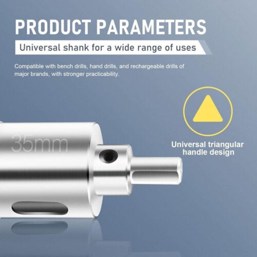 Centering guide drill for 35 mm diamond hole saw for VHV tiles 2