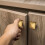 Set of 10 gold drawer knobs, VHV brass handles 4