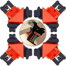 Set of 4 corner clamps for woodworking, 90 degrees right angle, VHV