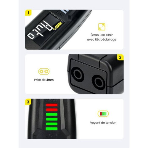 Multifunction voltage tester, automatic multimeter with VHV voltage probe 2