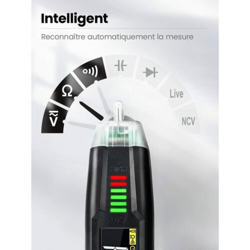 Multifunction voltage tester, automatic multimeter with VHV voltage probe 1