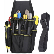 Hobby tool storage bag, waist bag in black Oxford fabric, VHV