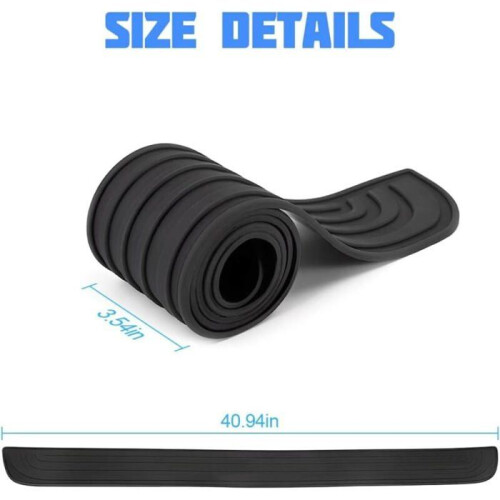 Car bumper protector, rubber trunk protector, scratch-resistant and non-slip, 104 x 9 cm, VHV 1
