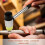 Double-sided rubber mallet with 6 interchangeable striking surfaces, non-slip handle, black and yellow, VHV 4