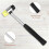 Double-sided rubber mallet with 6 interchangeable striking surfaces, non-slip handle, black and yellow, VHV 3