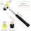 Double-sided rubber mallet with 6 interchangeable striking surfaces, non-slip handle, black and yellow, VHV 2