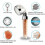 LED shower head with 7 color changes, high pressure negative ion filtration VHV 2