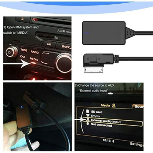 AMI MMI Bluetooth module adapter Bluetooth receiver AUX 50 for Audi Q5 A5 A7 etc. from 2010 VHV 2