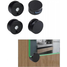 Mirror Clips, Mirror Mounting Clips, 4 Pcs Mirror Brackets,for Walls Fixed Fitting for 3-5mm Thick Mirror (black)
