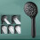 VHV stainless steel bathroom shower head with 5 massage settings 2