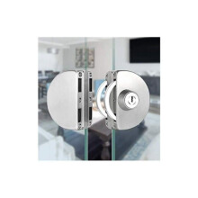 Stainless steel glass door lock without drilling 609848Qrity double glass door lock VHV door lock