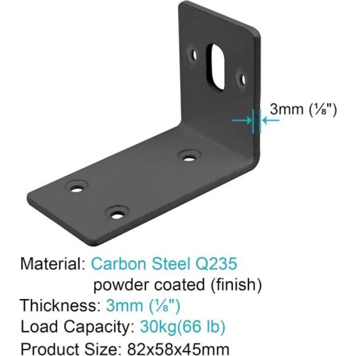 pieces corner brackets with long holes 81x59x45mm mounting bracket thickness 3mm THT corner bracket 1