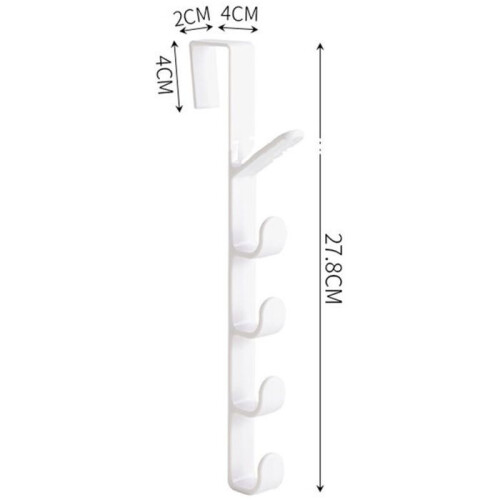 Door hooks, coat hooks, wardrobe hooks for doors and cabinets, white for VHV cabinets 1