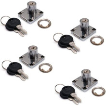 4-pack cabinet locks with 2 keys, zinc alloy cam lock for drawers and cabinets VHV