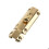 Pack of 2 heavy duty solid brass security bars, sliding cylinder, 25 inch, gold, VHV 2