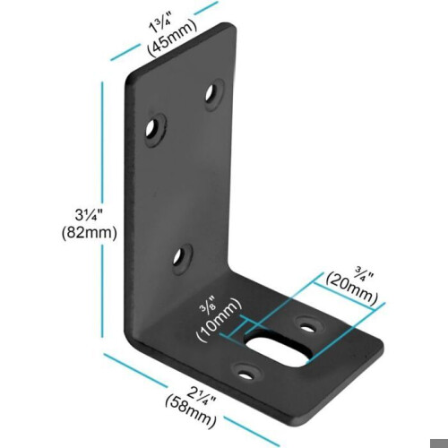 pieces corner brackets with long holes 81x59x45mm mounting bracket thickness 3mm THT corner bracket 2
